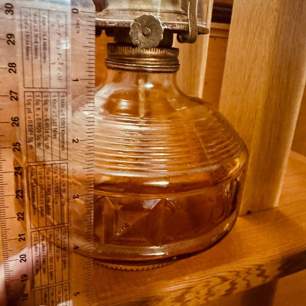 Vintage Glass Oil Lamp